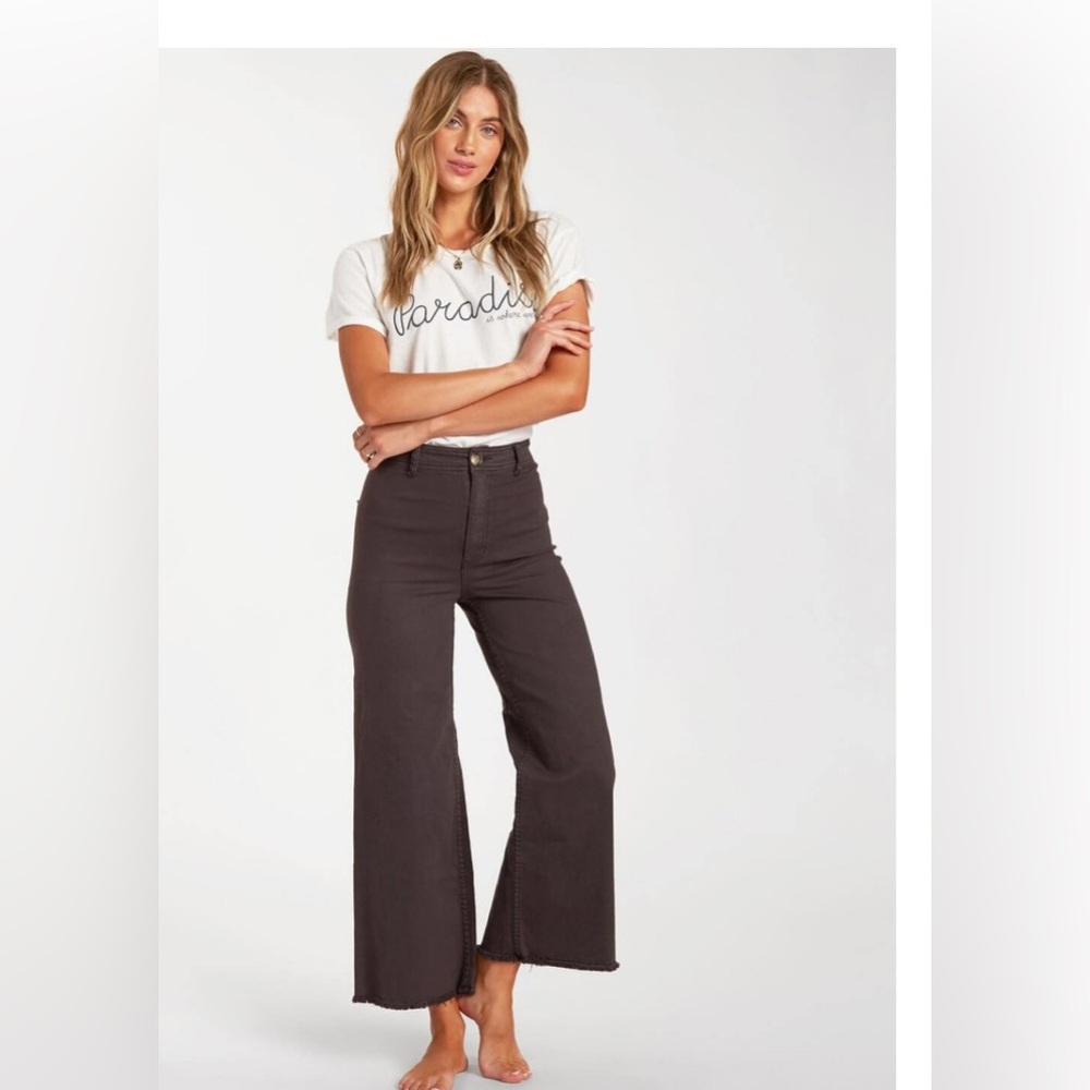 Billabong Free Fall High Waisted Pants/Jeans size 25, black